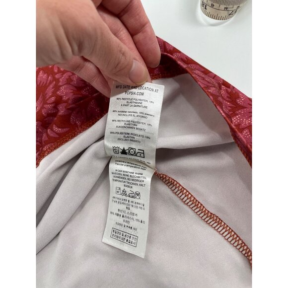 Patagonia Womens Medium Dress Floral Red Sleeveless Crossback Shelf Bra Athletic - Picture 5 of 10